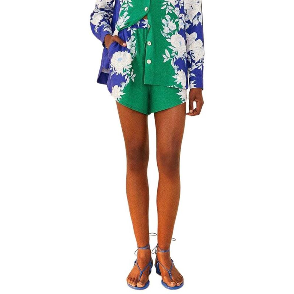 Farm Rio Womens  Linen-Blend Soft Garden Short